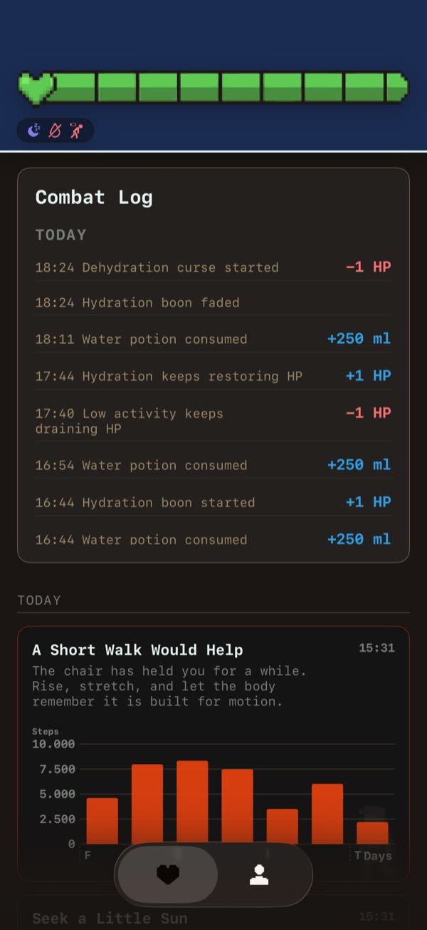 HealthBar tiny quests screen